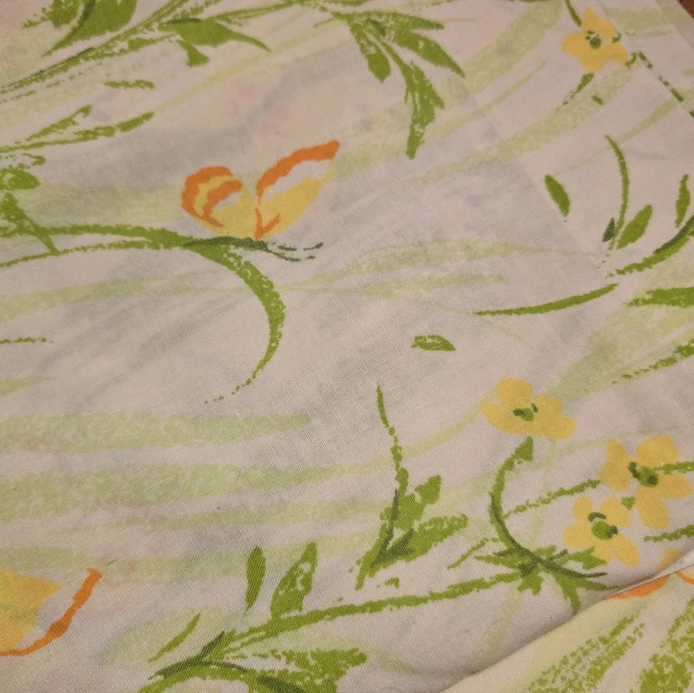 vintage Bibb No Iron Muslin flat sheet from the 1970s